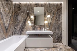 marble installation bathroom